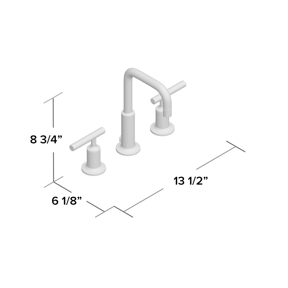 Kohler Purist® Widespread Faucet with Drain Assembly Low Lever Handles